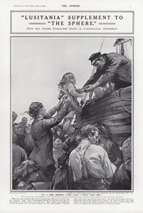 The sinking of the Lusitania, World War I by Addison Thomas Millar